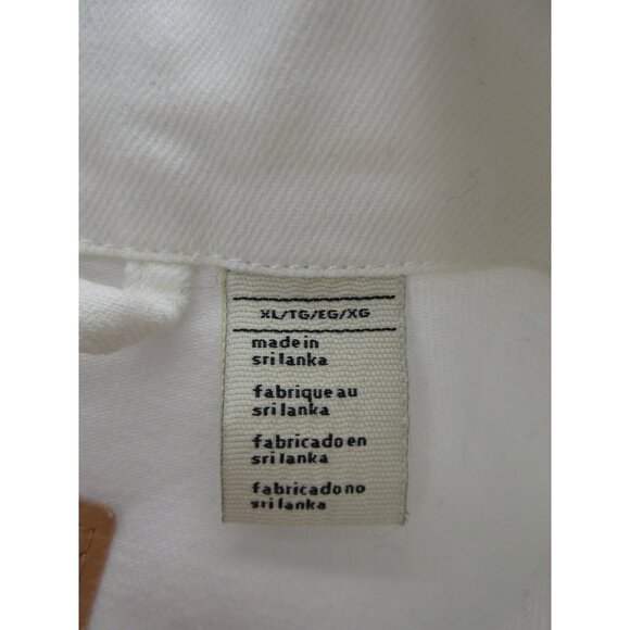 Levis Trucker XL Denim Moto Button Down White Tab Flap Pockets * - Picture 12 of 15